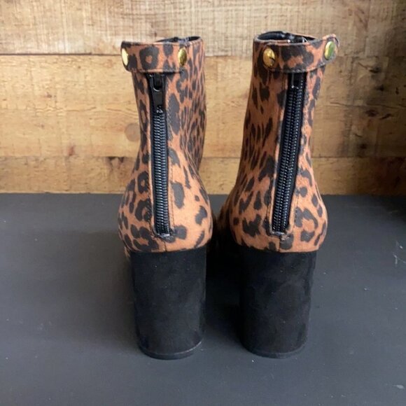 Steve Madden Confident Leopard Booties Animal Print Boots NEW 7.5 - Picture 3 of 6
